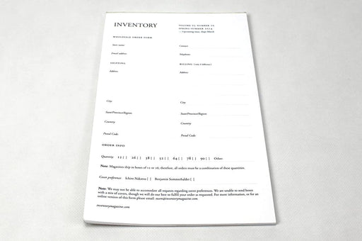 Custom notepads printed digitally in full color on 80lb white, 100% recycled paper for Inventory Magazine (inventorymagazine.com)