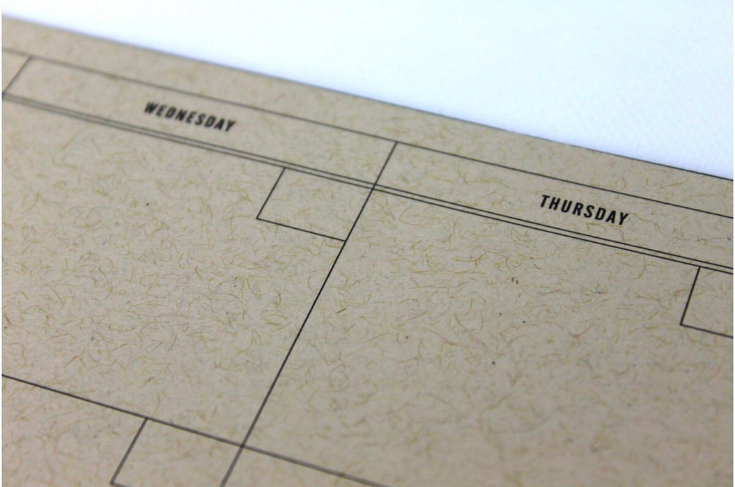 Month view calendar printed on kraft paper - clubcard vancouver