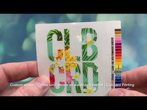 Vidoe shpwing UV stickers being printed and cut | Clubcard Vancouver