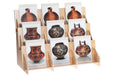3 Level Retail Birch Wood Card Display Rack With 9 - Pockets - Clubcard Printing Canada