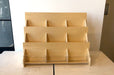 3 Level Retail Birch Wood Card Display Rack With 9 - Pockets - Clubcard Printing Canada
