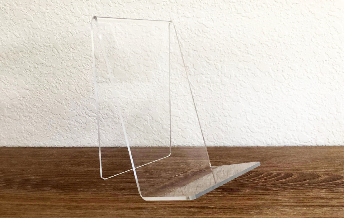 Clear Acrylic Book Stand | 4" Wide Heavy Acrylic Display Stands