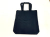 Reusable 6oz black cotton blank tote bag with handles and gusset - Clubcard Vancouver