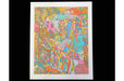 Fine art print sample featuring a vibrant and intricate colourful psychedelic illustration, printed by Clubcard Vancouver