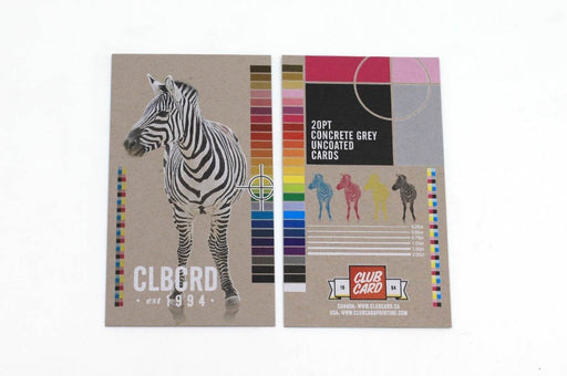 Concrete Grey Small Cards 20pt - Clubcard Printing Canada