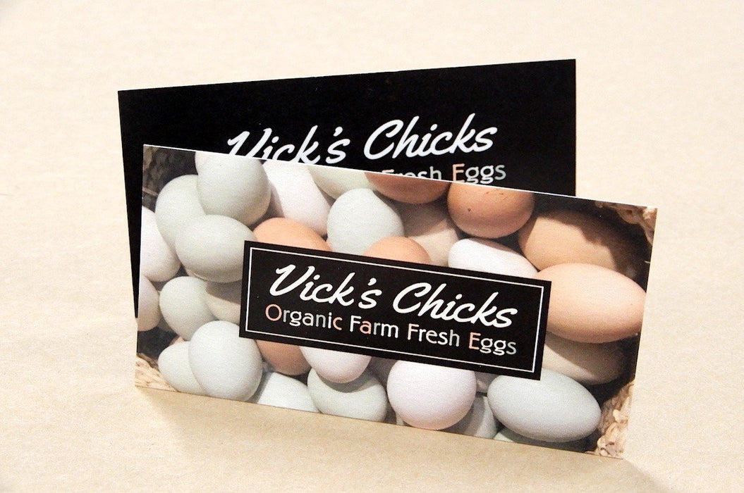 custom full colour business cards printed on 16pt thick bamboo card stock