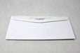 Back flap view of a custom printed white No. 9 uncoated envelope showing the Clubcard logo on the flap