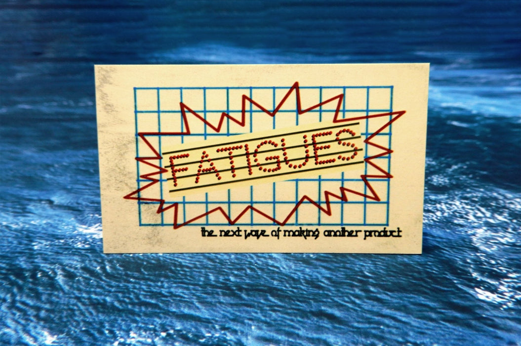 FATIGUES custom graphic design business card printed on 15pt coated stock by Clubcard Vancouver