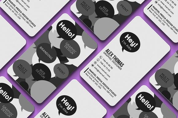Hello Business Card Template, Choose This Pop Art Business Hello Business Card Template, Choose This Pop Art Business