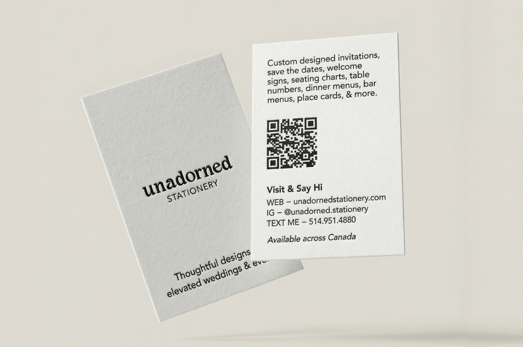 Letterpress Business Cards - Clubcard Printing Canada