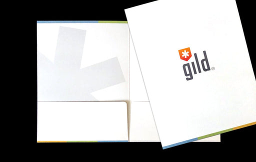 Custom 14pt coated presentation folders in Vancouver BC by Clubcard Printing