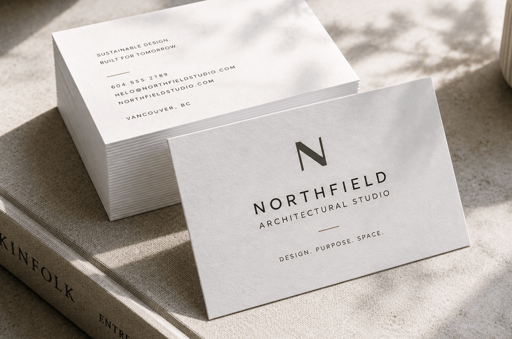 Recycled Uncoated Business Cards 24pt - Clubcard Printing Canada
