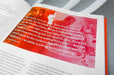 Open spread showing text and photo pages of a saddle stitched report printed in Vancouver
