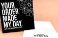 She Is Thoughtful customer thank you package insert postcard printed by Clubcard Printing Vancouver