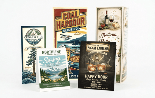 Tent Cards 16pt Coated One Side - Clubcard Printing Canada