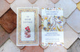 Two vertical business cards printed on 16pt uncoated bamboo card stock
