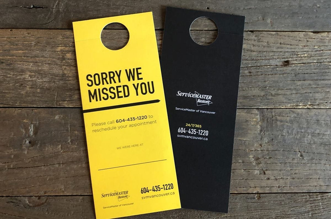 Uncoated Door Hangers 14pt - Clubcard Printing Canada