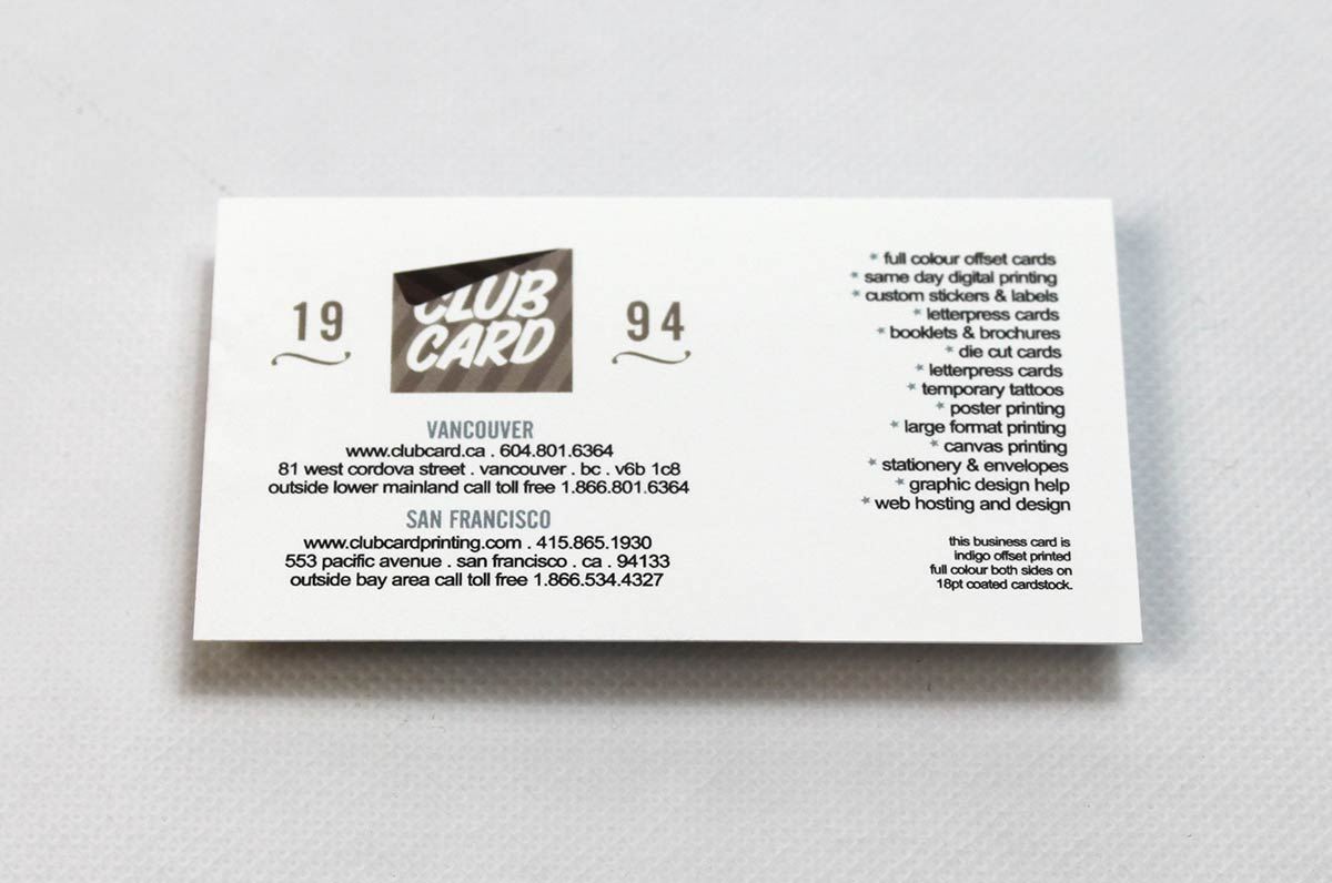 Coated Business Cards 18pt