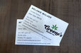 Hemp Business Cards 18pt printed in Vancouver 