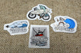 Tofino Stickers, Ucluelet Stickers, Custom shape vinyl stickers printed at Clubcard Vancouver  
