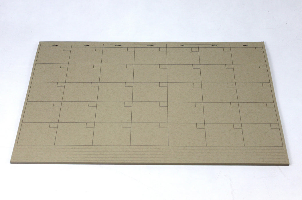 Padded Desk Calendar printed on kraft paper - month at a time - Clubcard Vancouver