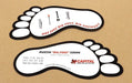 postcards die cut to the shape of a foot custom shaped die cut cards  printed on 19pt silk laminated Card Stock | Clubcard Printing