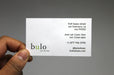 Uncoated Business Card 22pt printed in Vancouver. 