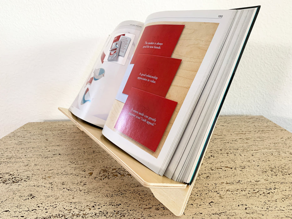 18" Wide Birchwood Book Display Stand | Modern Retail Display