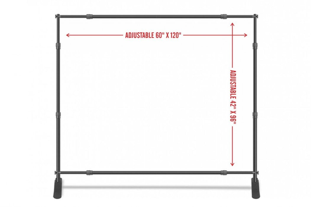 Telescopic Backdrop Banner Stand With Outdoor Banner